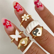 Charger l'image dans la galerie, BAGUE EN EMAIL DOUBLE COUCHE VINTAGE