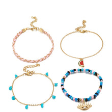 Charger l'image dans la galerie, BRACELETS DE CHEVILLE EN PERLES COLORÉES BOHO