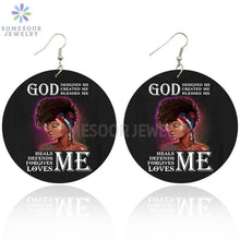 Charger l'image dans la galerie, BOUCLES D'OREILLES EN BOIS REINE NATURELLE