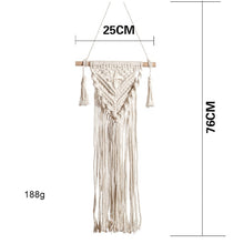 Charger l'image dans la galerie, TAPISSERIE MURALE SUSPENDUE EN MACRAMÉ. STYLE BOHO. FAIT A LA MAIN