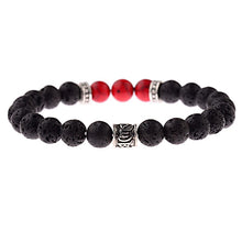 Charger l'image dans la galerie, BRACELET RÉTRO EN PIERRE NOIRE ET BLANCHE