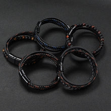 Load image into Gallery viewer, HANDMADE KNITTED LEATHER BRACELET