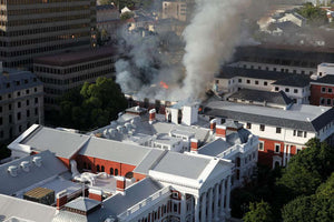 SOUTH AFRICA: A fire completely destroys the National Assembly