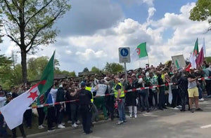 Algeria-Cameroon: ALGERIAN SUPPORTERS DEMONSTRATE IN FRONT OF FIFA HEADQUARTERS