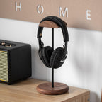 Support de casque audio en bois de noyer, design minimaliste