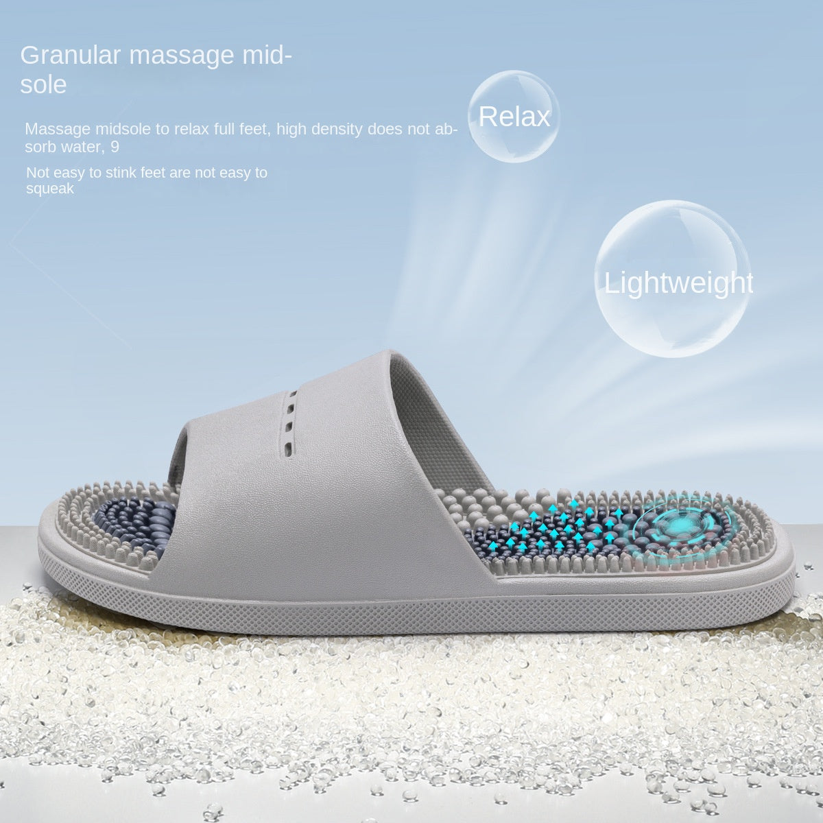 Sandales d’intérieur en PVC à semelle massante