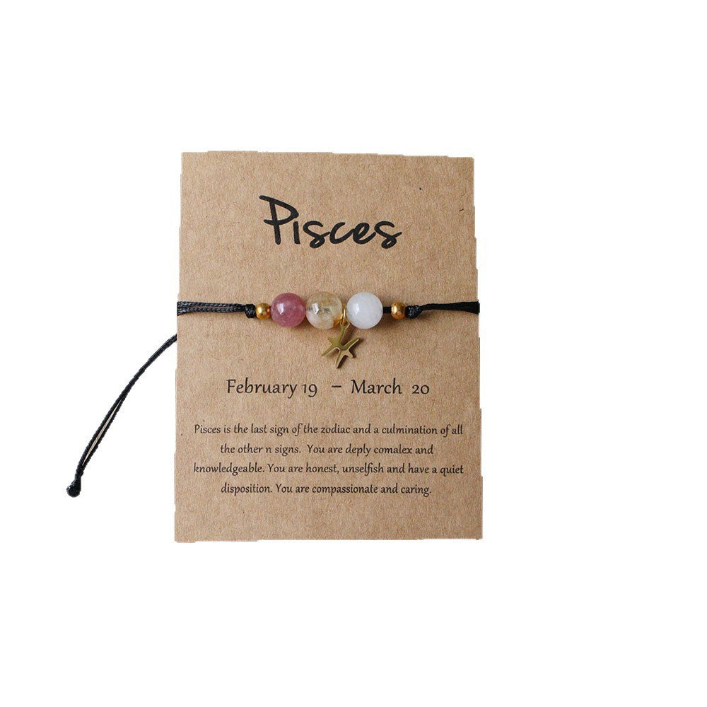 Bracelet de perles à motif du zodiaque