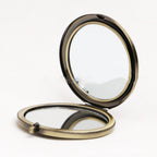 Miroir de poche rond pliable double face