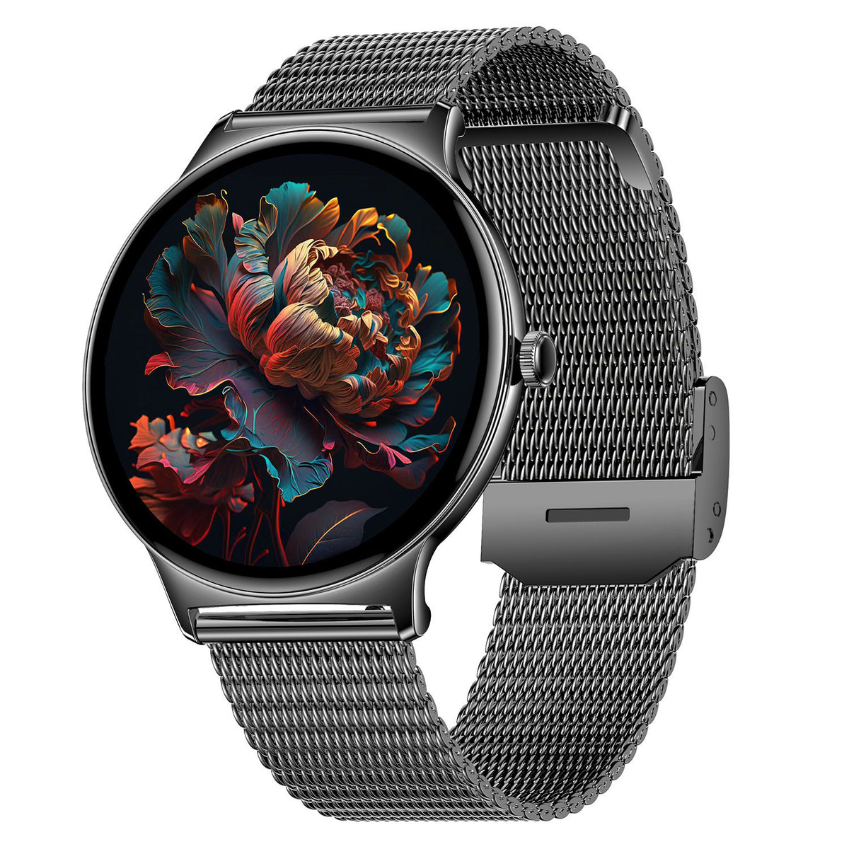 Montre connectée V89 à cadran rond, plusieurs coloris au choix