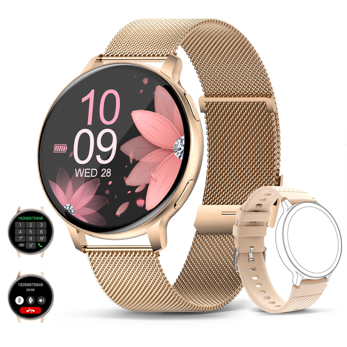 Montre connectée S53 avec écran TFT et bracelets au choix