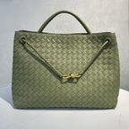 Sac cabas en cuir tressé avec bandoulière