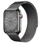 Bracelet milanais en acier à fermeture magnétique, compatible Apple Watch