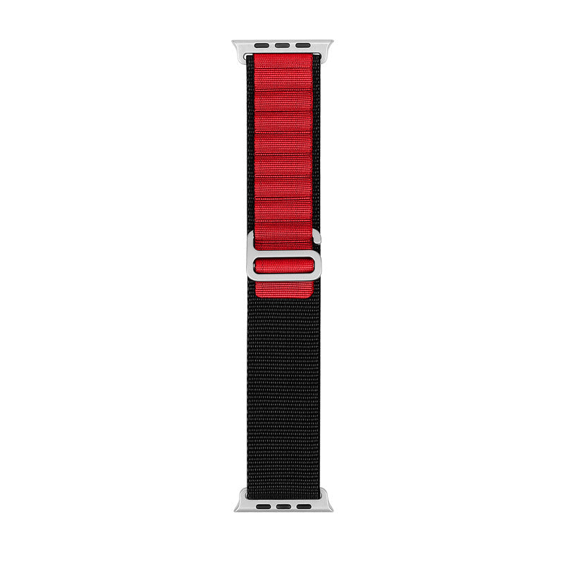 Bracelet de sport en nylon compatible Apple Watch, plusieurs coloris