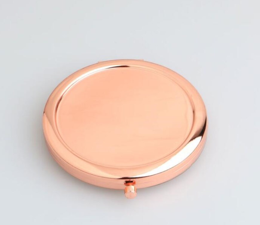 Miroir de poche rond pliable double face