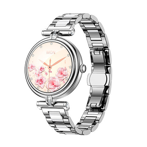 Montre connectée AK62 à écran IPS, finition dorée ou argentée