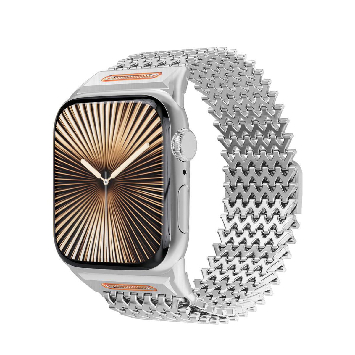 Bracelet métallique magnétique compatible Apple Watch, trois coloris