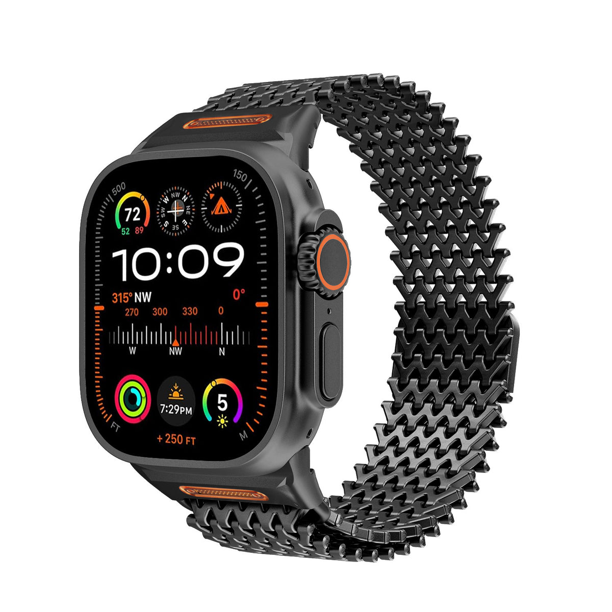 Bracelet métallique magnétique compatible Apple Watch, trois coloris