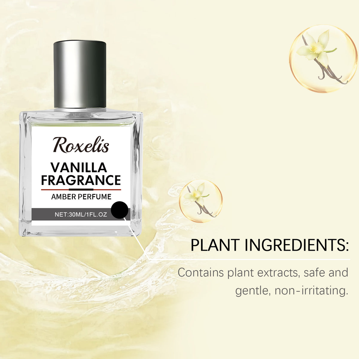 Eau de toilette Roxelis vanille et ambre