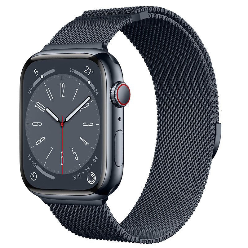 Bracelet milanais en acier à fermeture magnétique, compatible Apple Watch