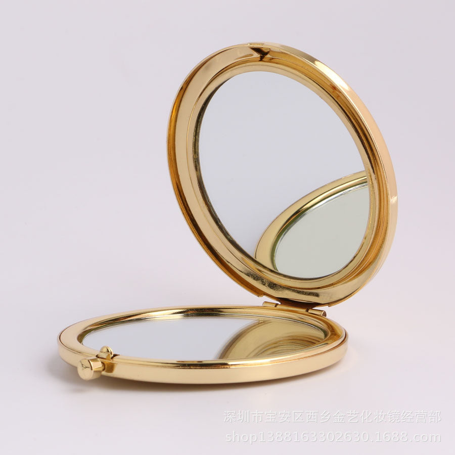 Miroir de poche rond pliable double face