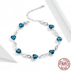 Bracelet Amour en argent 925 avec strass