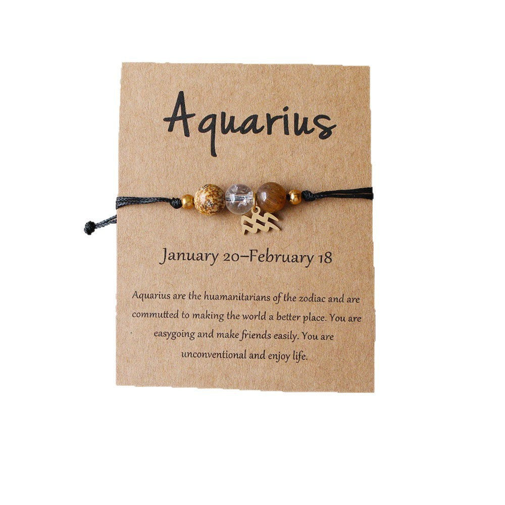 Bracelet de perles à motif du zodiaque