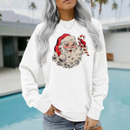 Sweat ample pour femme à imprimé Père Noël