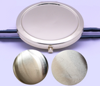Miroir de poche rond pliable double face