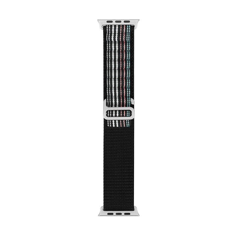 Bracelet de sport en nylon compatible Apple Watch, plusieurs coloris