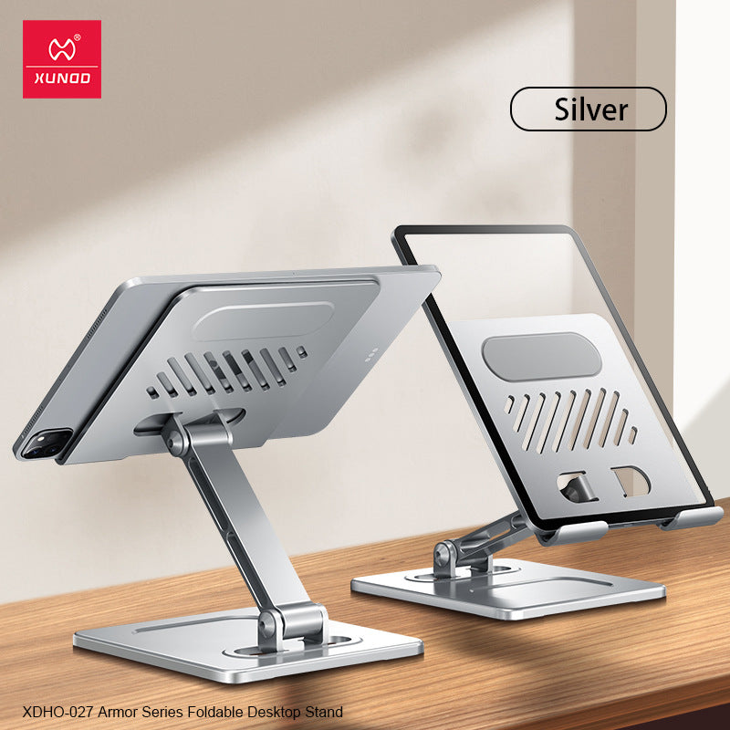 Suitable for tablet stand, iPad desktop stand, mobile phone universal metal heat dissipation, foldable lazy person stand - BOSSOUASHOP