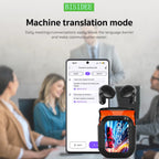 Écouteurs sans fil Bluetooth avec écran couleur, noir ou blanc métallisé