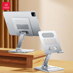 Suitable for tablet stand, iPad desktop stand, mobile phone universal metal heat dissipation, foldable lazy person stand - BOSSOUASHOP