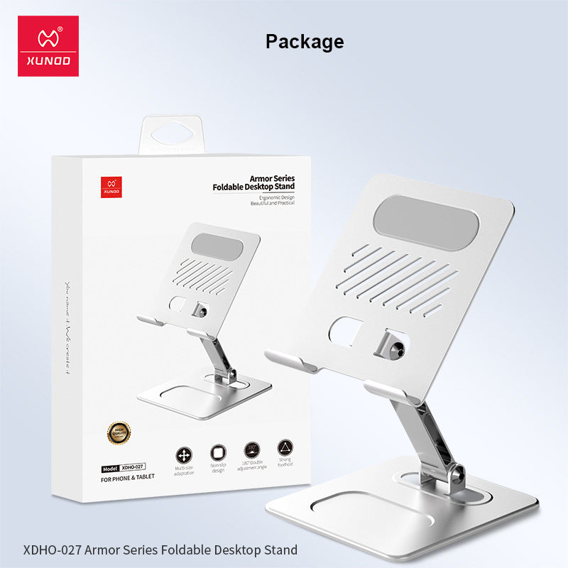 Suitable for tablet stand, iPad desktop stand, mobile phone universal metal heat dissipation, foldable lazy person stand - BOSSOUASHOP