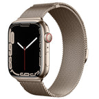 Bracelet milanais en acier à fermeture magnétique, compatible Apple Watch