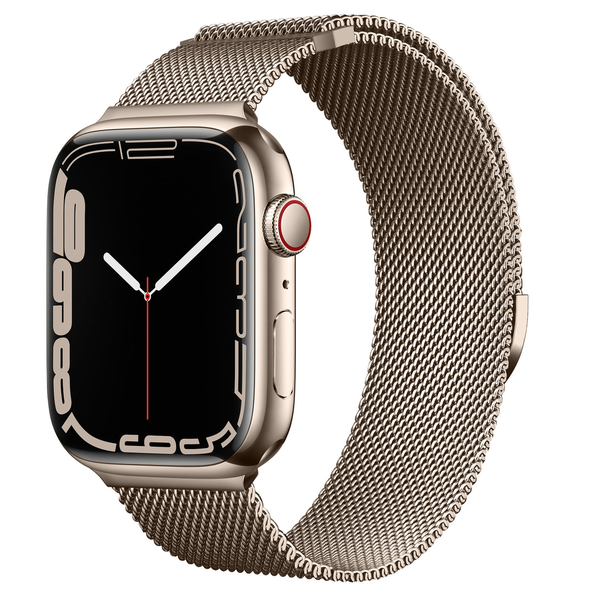 Bracelet milanais en acier à fermeture magnétique, compatible Apple Watch