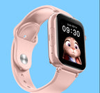Montre connectée pour enfants avec carte SIM, rose ou noire