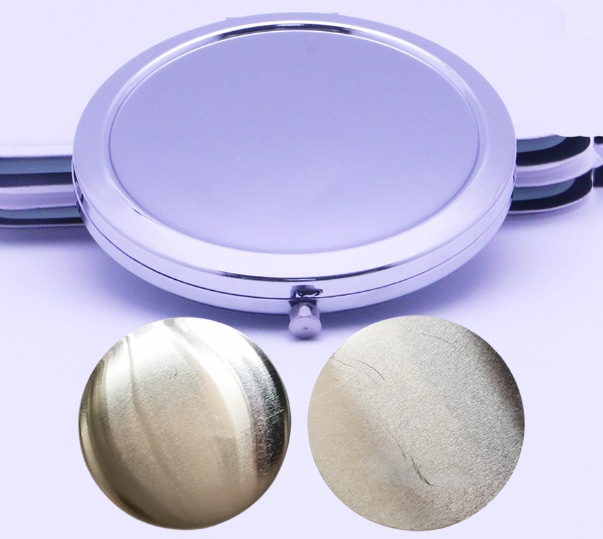 Miroir de poche rond pliable double face