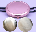 Miroir de poche rond pliable double face