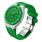 Ensemble boîtier de montre à strass et bracelet en silicone