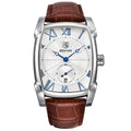 Montre pour homme avec bracelet en cuir véritable, cadran de 37 mm