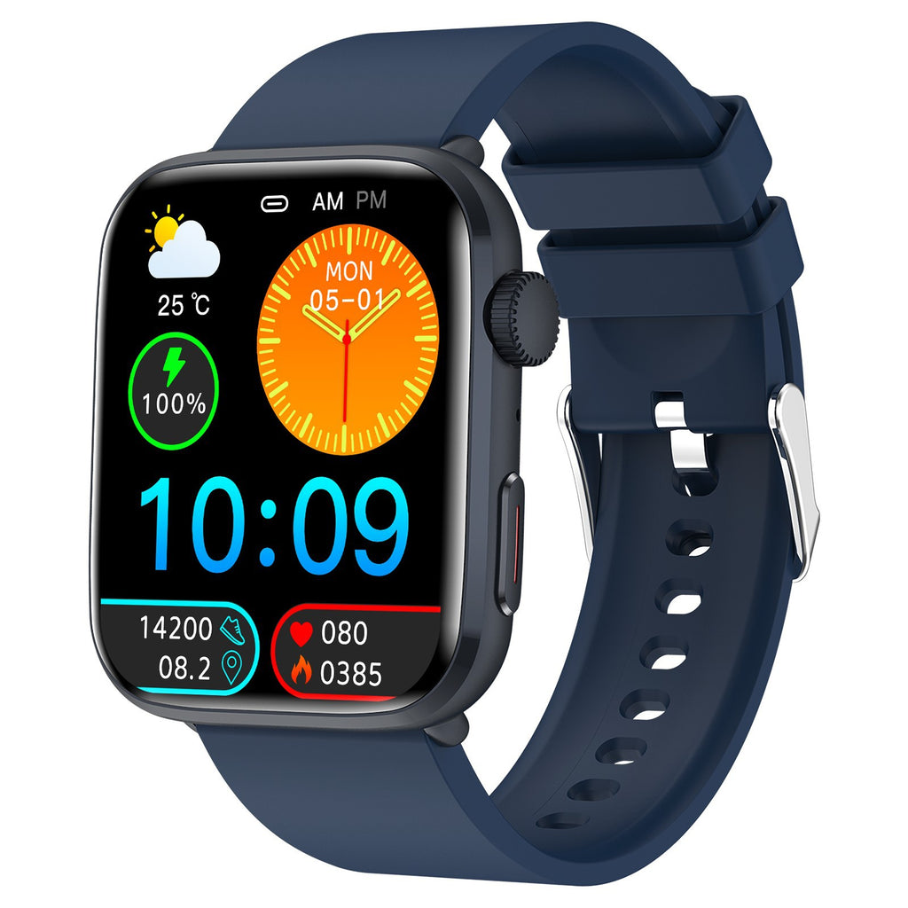 Montre connectée T92 avec écran TFT et bracelet en silicone
