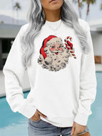 Sweat ample pour femme à imprimé Père Noël