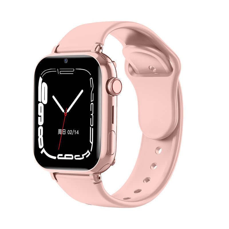 Montre connectée pour enfants avec carte SIM, rose ou noire
