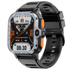 Montre connectée à cadran carré et boîtier en alliage d’aluminium