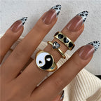 BAGUE EN EMAIL DOUBLE COUCHE VINTAGE