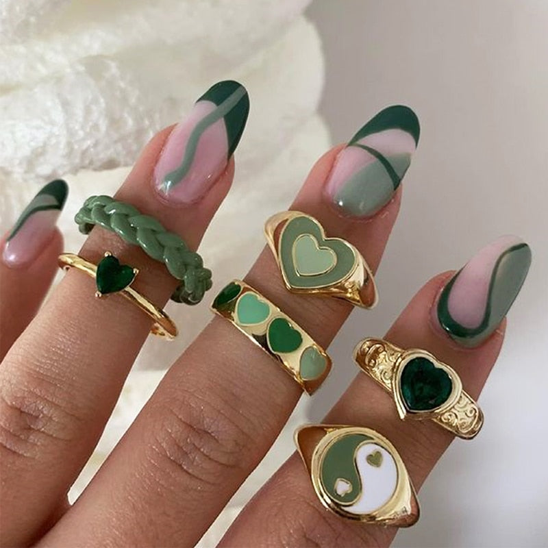 BAGUE EN EMAIL DOUBLE COUCHE VINTAGE