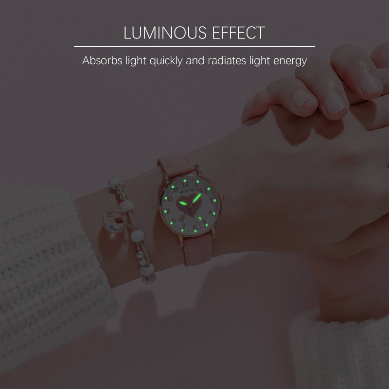 MONTRE DÉCONTRACTÉE EN CUIR POUR FEMMES