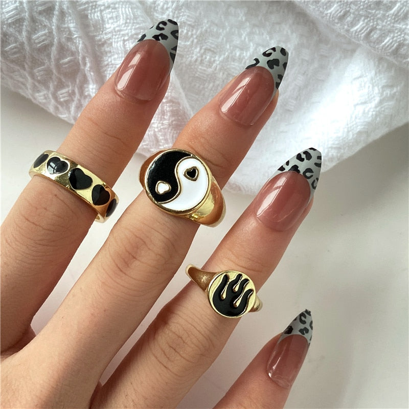 BAGUE EN EMAIL DOUBLE COUCHE VINTAGE