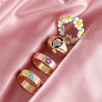 BAGUE EN EMAIL DOUBLE COUCHE VINTAGE