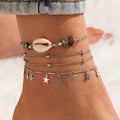BRACELETS DE CHEVILLE EN PERLES COLORÉES BOHO